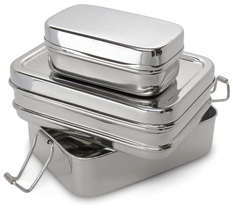 lifestyle block 3 compartment stainless steel eco-friendly lunch box|Amazon.com: Lifestyle Block Stainless Lunch Box.